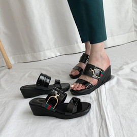 [GIRLS GOOB] Women's Comfortable Mule, Flat, Fashion Loafers, Flip-flops, Thongs, Synthetic Leather - Made in KOREA